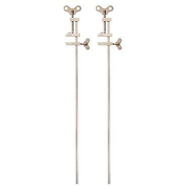 Imagem de KAKURI Braçadeiras longas de barra para carpintaria de 44 cm HATAGANE Grampos de madeira japonesa, conjunto de ferramentas de braçadeiras paralelas de metal, 2 peças, aço prata, feito no Japão