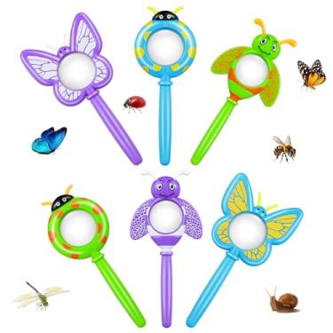 Imagem de TORINALITAL 6Pcs Bug Magnifier for Kids, Handheld Butterfly Bee Ladybug Magnifying Glass, Kids Insect Magnifying Glass for Boys and Girls Gift Outdoor Activities