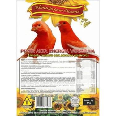 Imagem de Farinhada Protein Pássaros - PP 22 Vermelha - 1kg - Protein Passaros