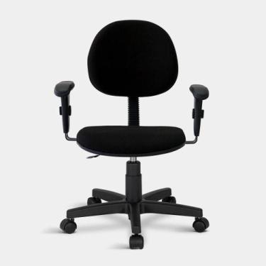 Imagem de Cadeira Executiva Turim Giratória com Braços Preta - Flex Cadeiras