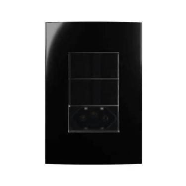 Imagem de Conjunto Margirius 4x2 1 Tomada 20A + 2 Interruptor Simples Sleek, Ebo