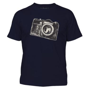 Imagem de Camiseta  - Câmera Fotográfica - DASANTIGAS, Navy blue, Navy blue, PP