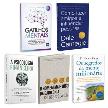 Imagem de Kit 5livros Gatilhos Mentais, Psicologia Financeira,Homem Mais Rico da