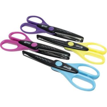 Imagem de Tesoura Artesanal Decorativa ZIG ZAG G4408 Color - Pote com 12 - Gramp