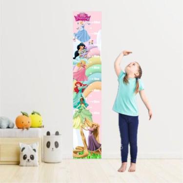 Imagem de Adesivo Vinilico Régua de Crescimento Princesas Arco Iris - Atualiza P