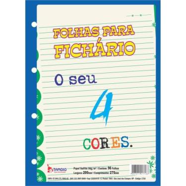 Imagem de Bloco Fichário Universitário Decorado 4 Cores 96 Folhas Pacote com 5 -