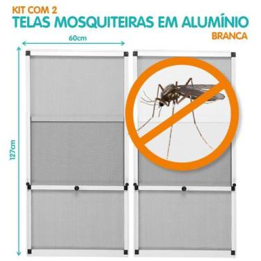Imagem de Tela Mosquiteira Em Alumínio Altura Regulável Largura 60 Cm - Reall