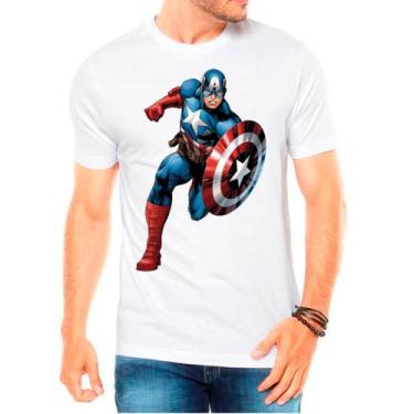 Imagem de Camiseta Capitão América Super Herói Lançamento - DESIGN CAMISETAS, Mo