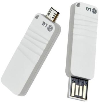 Imagem de Pen Drive 32 Gb Dupla Entrada Usb E Micro Usb 2.0 Lg - Branco