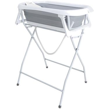 Imagem de Banheira de Bebe Compacta Dobravel com Suporte Kiddo Flex Cinza