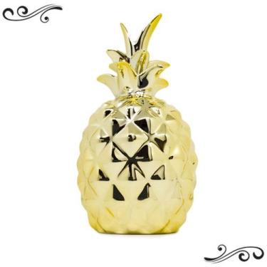 Imagem de Enfeite Mesa Abacaxi Decorativo Estátua Escultura Objeto Decoração Par