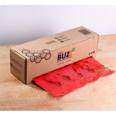 Imagem de Papel Kraft Colmeia Buzz 50cm x 50m Rende 80m Imballa, VERMELHO