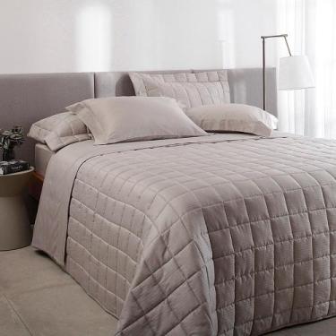 Imagem de Kit Colcha Queen Cetim 300 Fios Buddemeyer Damask Stripes 100% Algodão