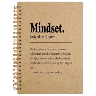 Imagem de Ecezatik Caderno espiral inspirador, diário inspirador, diário inspirador para mulheres e homens, caderno espiral mental, papel kraft de 14 x 21 cm