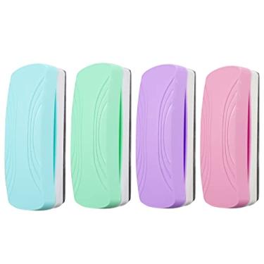 Imagem de Ddaowanx Borracha de quadro branco, apagador magnético a seco, borracha de placa de vidro, material escolar e de escritório (pacote com 4/4 cores)