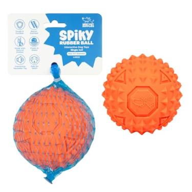 Imagem de Best Pet Supplies Brinquedo de bola de borracha estridente, brinquedos ideais para cães mastigadores, cães pequenos, médios e grandes e amantes de busca, laranja, grande 8,9 cm