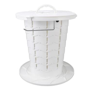 Imagem de Vaso Sanitário Portátil Retrátil para Viagem, 7 Níveis Ajustável, Acampamento, Penico Portátil, Adultos, Crianças, Capacidade de Carga de 330,7 Lb