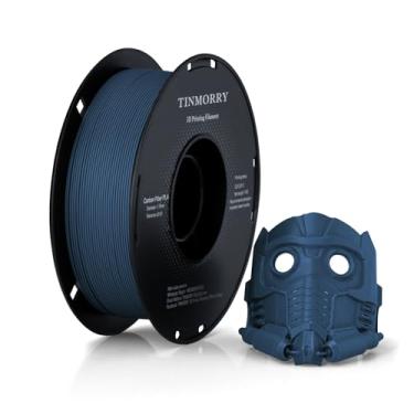 Imagem de TINMORRY Filamento De Fibra De Carbono Pla 1,75 Mm, Filamento De Impressão 3D Pla-Cf, Altamente Compatível Com Impressora 3D Bambu Fdm, 1 Kg, 1 Carretel, Azul Carbono