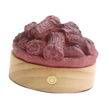 Imagem de Generic Luz noturna de fogueira, luz noturna de, decoração de quarto, lâmpada de lenha, lâmpada de mesa para sala de estar, Base Marrom Claro