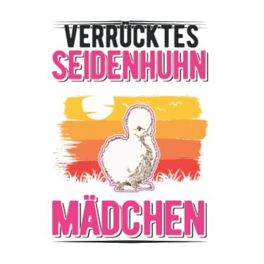 Imagem de Seidenhuhn Notizbuch: Verrücktes Seidenhuhn Mädchen / 6x9 Zoll / 120 karierte Seiten