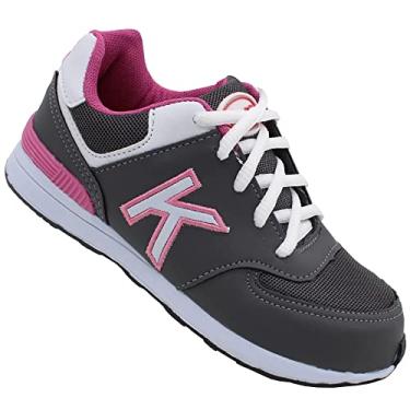 Imagem de Tênis Infantil Feminino Juvenil Meninas Escolar Grafite Tamanho:26;Cor:Cinza;Genero:Feminino