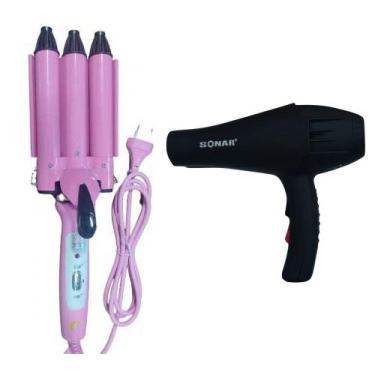 Imagem de Trionda 25mm Profissional Rosa + Super Brind De Secador 8600W (Cores V