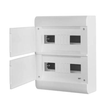 Imagem de Quadro de distribuicao sobrepor tampa branca 24 minidisjuntores - stec