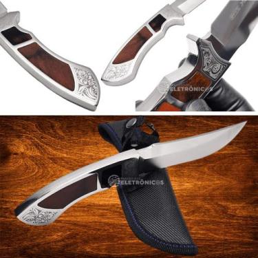 Imagem de Faca Fulltang Aço Caça Camping Pesca Sobrevivência Punho Confortável S