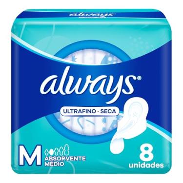 Imagem de Absorvente Com Abas Always C/8 Seca Ultrafino Fluxo Médio