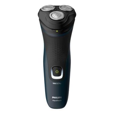 Imagem de Philips Shaver Series 1000 Barbeador elétrico molhado ou seco, lâminas ComfortCut, cabeças flexíveis 3 direcionais, abertura com um toque, 40 minutos de barbear sem fio a partir de uma carga de 8