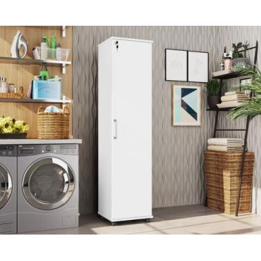Imagem de Armário Multiuso Stella Organizador 1 Porta 3 Prateleiras Lavanderia Q