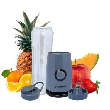 Imagem de Liquidificador Portatil Mini Mixer Garrafa Shake 127v - Labravia, Cinz