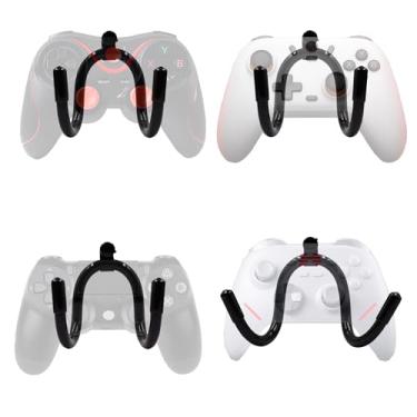 Imagem de YYST organizador universal de jogos, suporte de parede, suporte de parede, gancho de parede para Xbox One PS4 Switch Pro Game Controller 4/PK – sem controle de jogo – sem queda