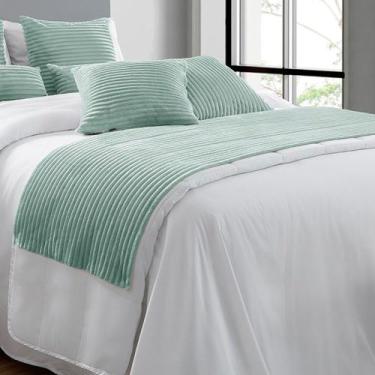 Imagem de Peseira Flannel King 55 x 230 - Adomes, VERDE