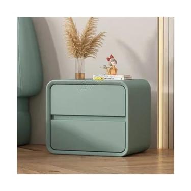 Imagem de LICONG-2020 Mesa de cabeceira estilo moderno de madeira para quarto de dormir, armário de armazenamento, mesa de canto de hotel, moldura de cabeceira (04)