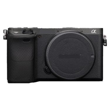 Imagem de JERXTTON Adesivo de capa de câmera para Sony A6400 A6300 película protetora antiarranhões e resistência ao desgaste (cinza escuro + preto fosco)