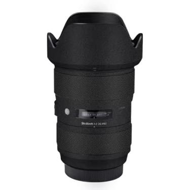 Imagem de Adesivo de lente de câmera antiarranhões para Sigma Art 24-35 mm F2 DG Apto para Canon EF Mount Camera Coat Wrap Película protetora corporal Adesivos de capa protetora Custo 1: 2 24-35 2 (preto fosco)