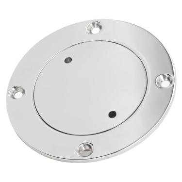 Imagem de Placa do Convés do Barco, 316 Hatches de Porta de Acesso Marítimo de Aço Inoxidável Tampa de Inspeção Placas de Deck Tampa para Iate de Barco Marinho (3 polegadas)