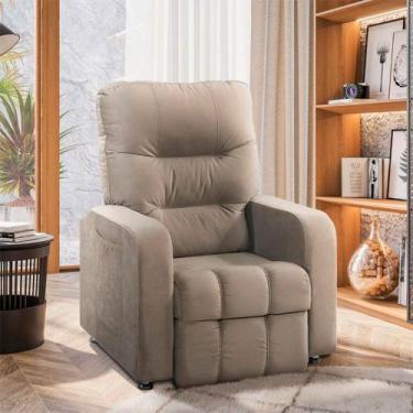 Imagem de Poltrona do Papai Reclinável Maldivas Suede Bege Marfim Plus Star Conf