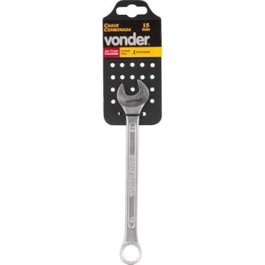 Imagem de Vonder, Chave Combinada 15 Mm, Aço Cromo Vanádio, Reta Cromada.