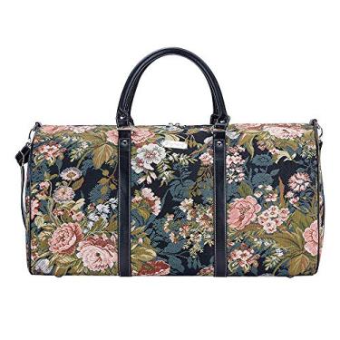 Imagem de Bolsa esportiva feminina grande, bolsa de mão feminina, bolsa de viagem para adolescentes e meninas, Peônia, One Size