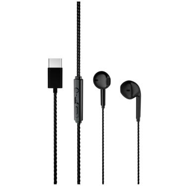 Imagem de Fone de Ouvido Intra-Auricular Lecoo - com Microfone - Conector USB-C - Preto - EH104BK-C