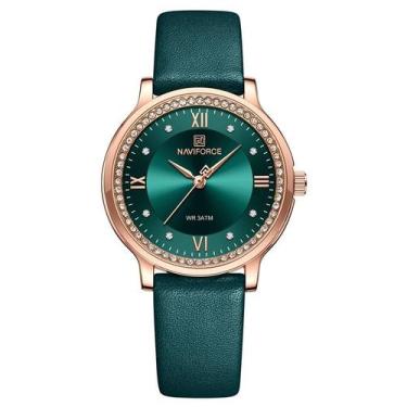Imagem de Relógio De Pulso À Prova D' Água Moda Casual Ladies naviforce, Verde