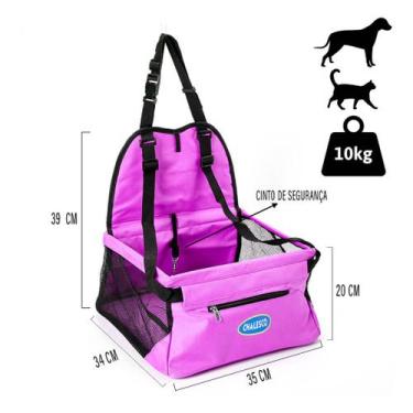 Imagem de Cadeirinha de Segurança Pet Para Carro Com Cinto Car Seat - Chalesco, 