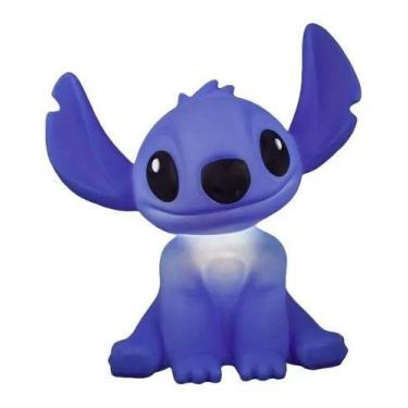 Imagem de Luminária Abajur De Mesa Stitch Alien Disney Usare Infantil 3D Led Azu