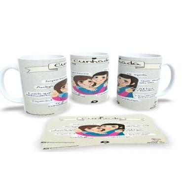 Imagem de Caneca de Porcelana Personalizada Cunhada e Cunhado Com Frases Engraçadas e Divertidas (Mod.12)