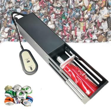 Imagem de Triturador de latas elétrico montado na parede, triturador de latas de cozinha - Compactador de latas resistente para latas padrão e altas (340-473 ml), lixeira compatível com utensílios de garagem e