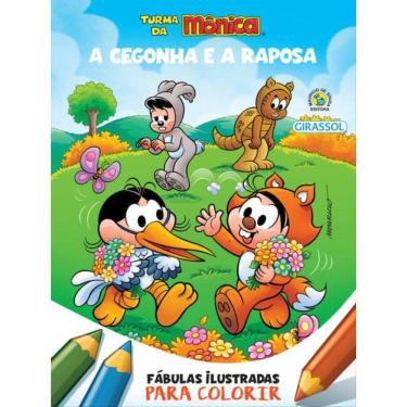 Imagem de Turma Da Mônica - Fábulas Ilustradas Para Colorir - A Cegonha E A Raposa