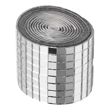 Imagem de Adesivos de Parede Em Mosaico Auto -adesivo - Ladrilhos de Vidro Espelhado de 1600 Peças para Decoração de Casa e Ktv - Arte de Parede de 1 Metro para Decoração de Interiores Criativos (Prata)