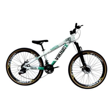 Imagem de Bicicleta 26 VikingX T25 24v Freio Mecanico Básico Pneu Aro 26 Balão Faixa Amarela-Unissex
